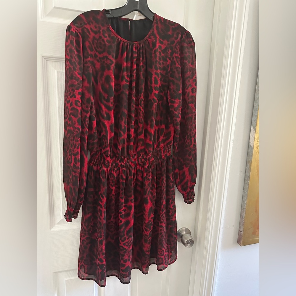 Michael Kors Vibrant Red and Black Dress